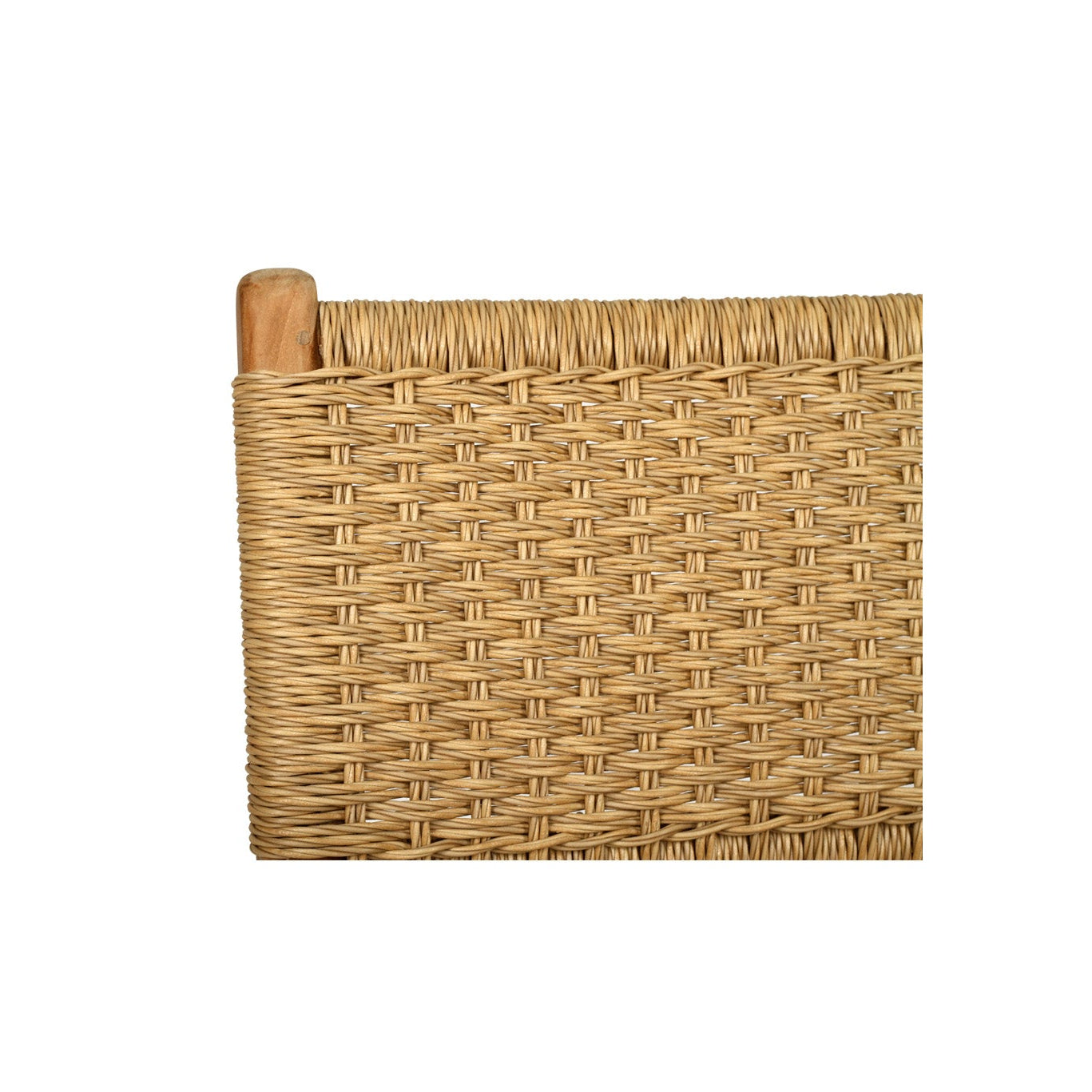 Close-up of back rest sand close weave Viro cord detailing on Cable Beach counter stool