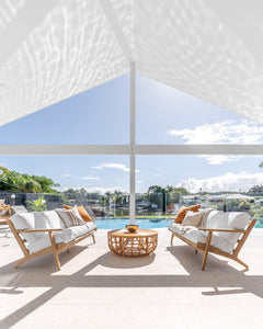Camps Bay Armchair in White by Uniqwa for under cover outdoor or indoor, sold through Magnolia Lane resort style living