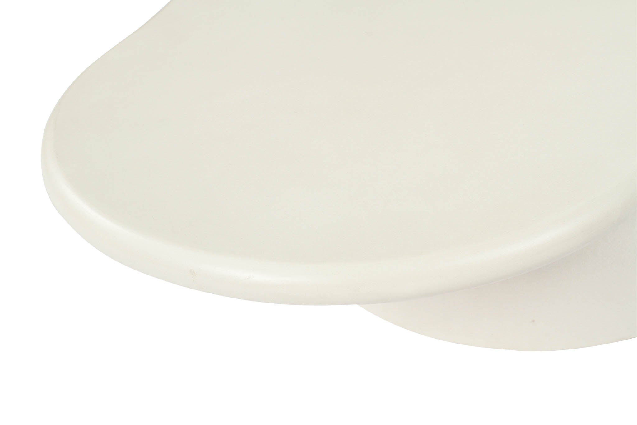 Close-up of Costa Organic Coffee Table 100cm showing handcrafted ivory microcement texture and tonal variation.