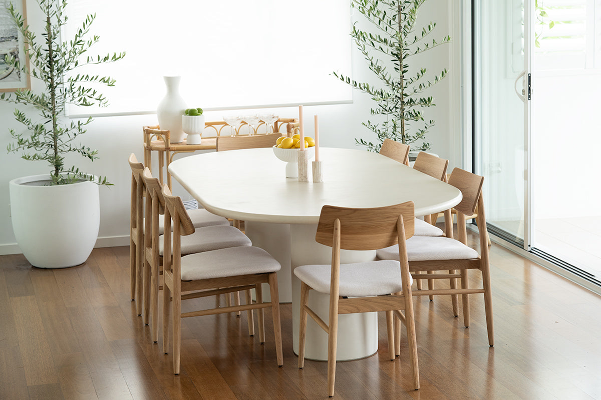 Costa Oval Dining Table in 2.4m, Magnolia Lane modern dining furniture 9