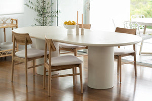 Costa Oval Dining Table in 2.4m, Magnolia Lane modern dining furniture 12