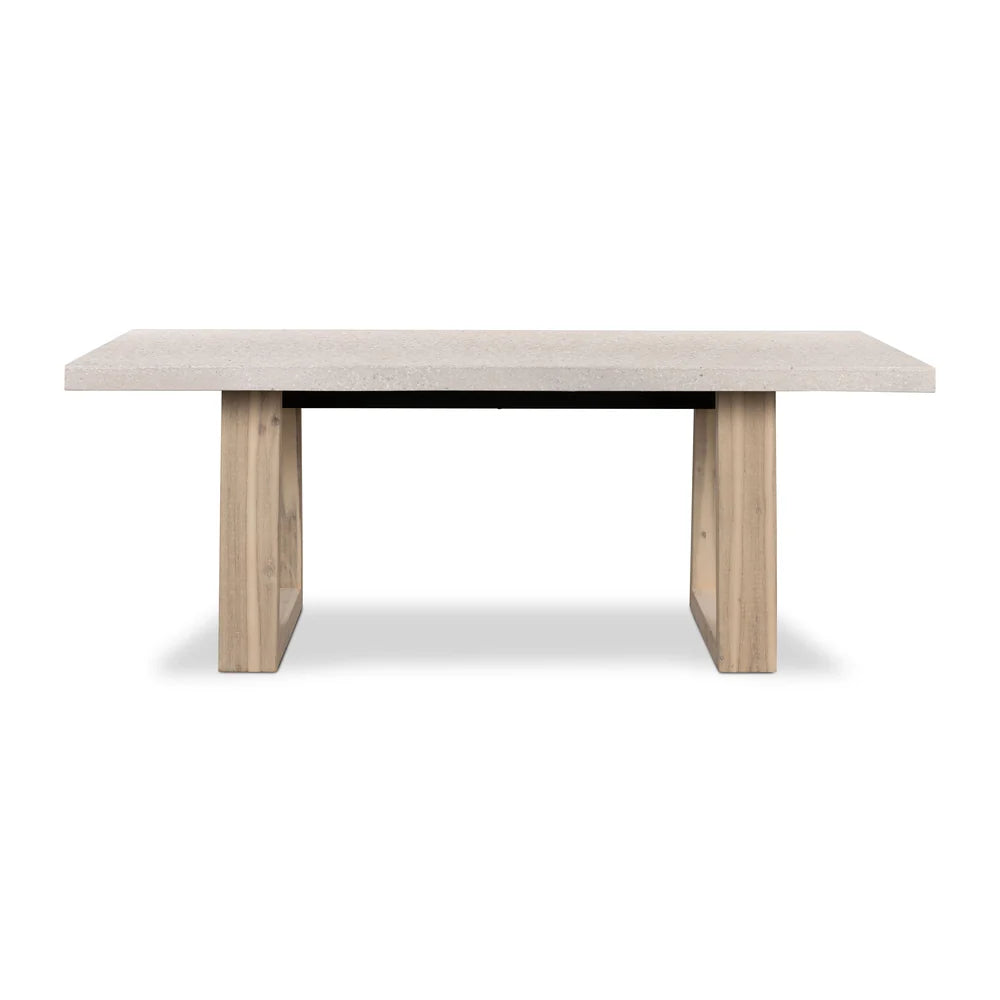 Side view of eTerrazzo Rectangle Dining Table in Ivory Coast