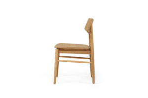 Beautifully crafted dining chair in a solid American Oak Frame in a natural finish.  Magnolia Lane modern dining furniture 5