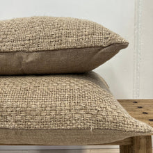 Load image into Gallery viewer, Handloomed cable weave reversible cushion, Magnolia Lane, Rustic linens and home decor