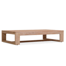 Load image into Gallery viewer, Harbour Island Outdoor Coffee Table – oversize low, made from sustainable premium-grade teak, showcasing a robust, minimalist design ideal for indoor or outdoor use with lasting durability.