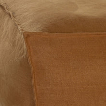 Load image into Gallery viewer, Uniqwa Hendrix Modular Sofa with curve section in clay, with feather cushioning and removable slipcover, timber frame modern coastal sofa with scatter cushions, available in multiple colours.