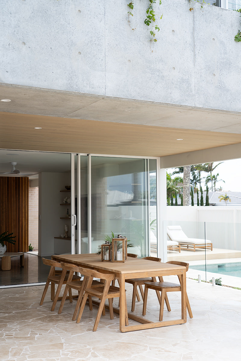 Ibiza full outdoor extension dining table-Magnolia Lane resort style living