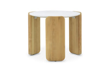 Load image into Gallery viewer, Ibiza full outdoor marble top side table with teak legs. Magnolia Lane resort style living