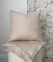 Load image into Gallery viewer, Beautiful linen gauze cushion in cookie and cream, Magnolia Lane designer cushions