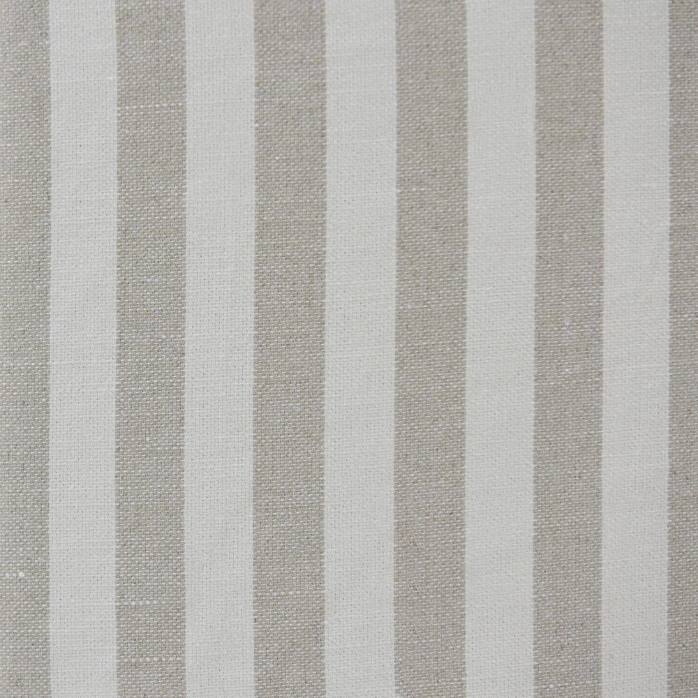Noosa snuggle occasional chair in Natural Stripe with White Piping, fabric detail