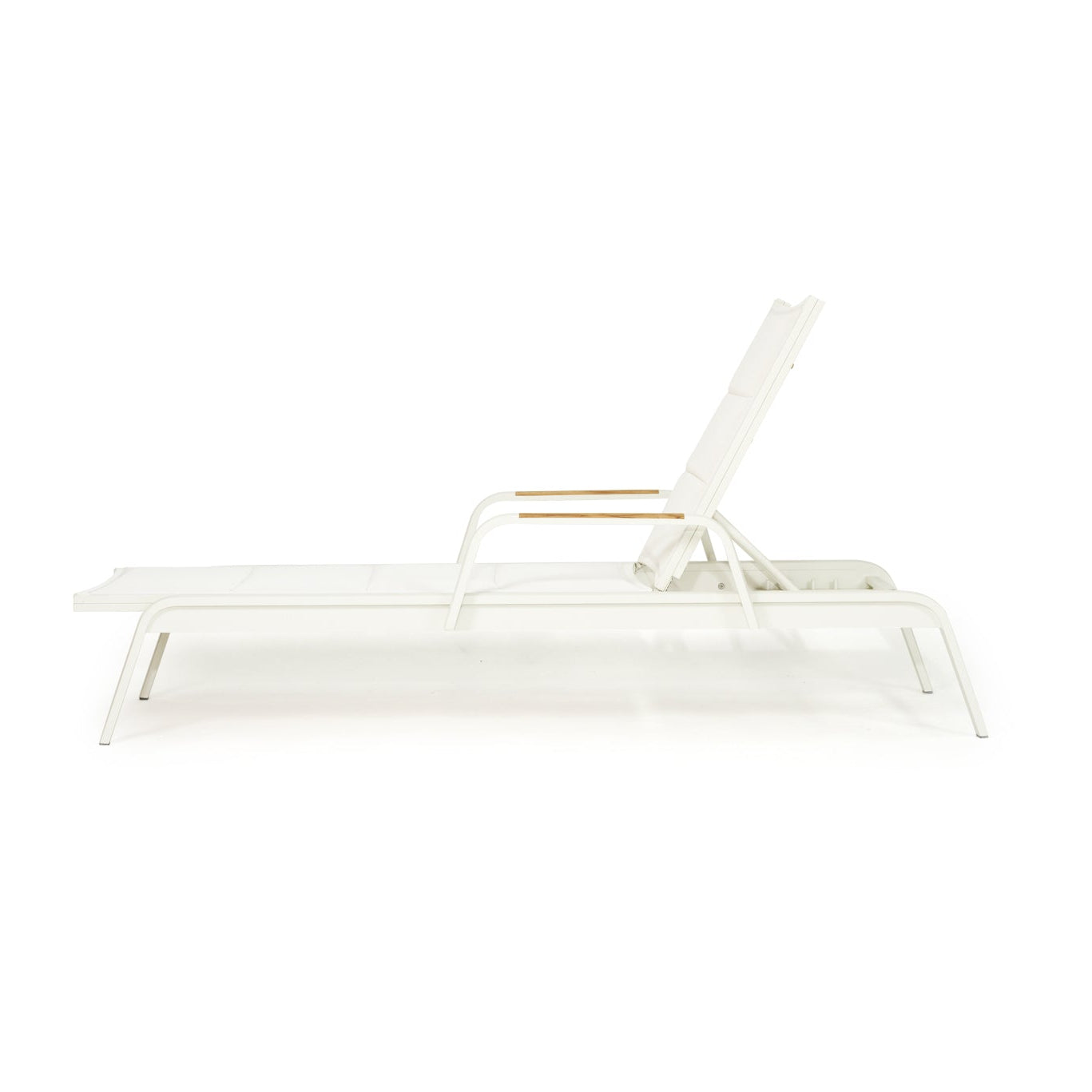 Noosa Outdoor Sun Lounger in upright reclining position