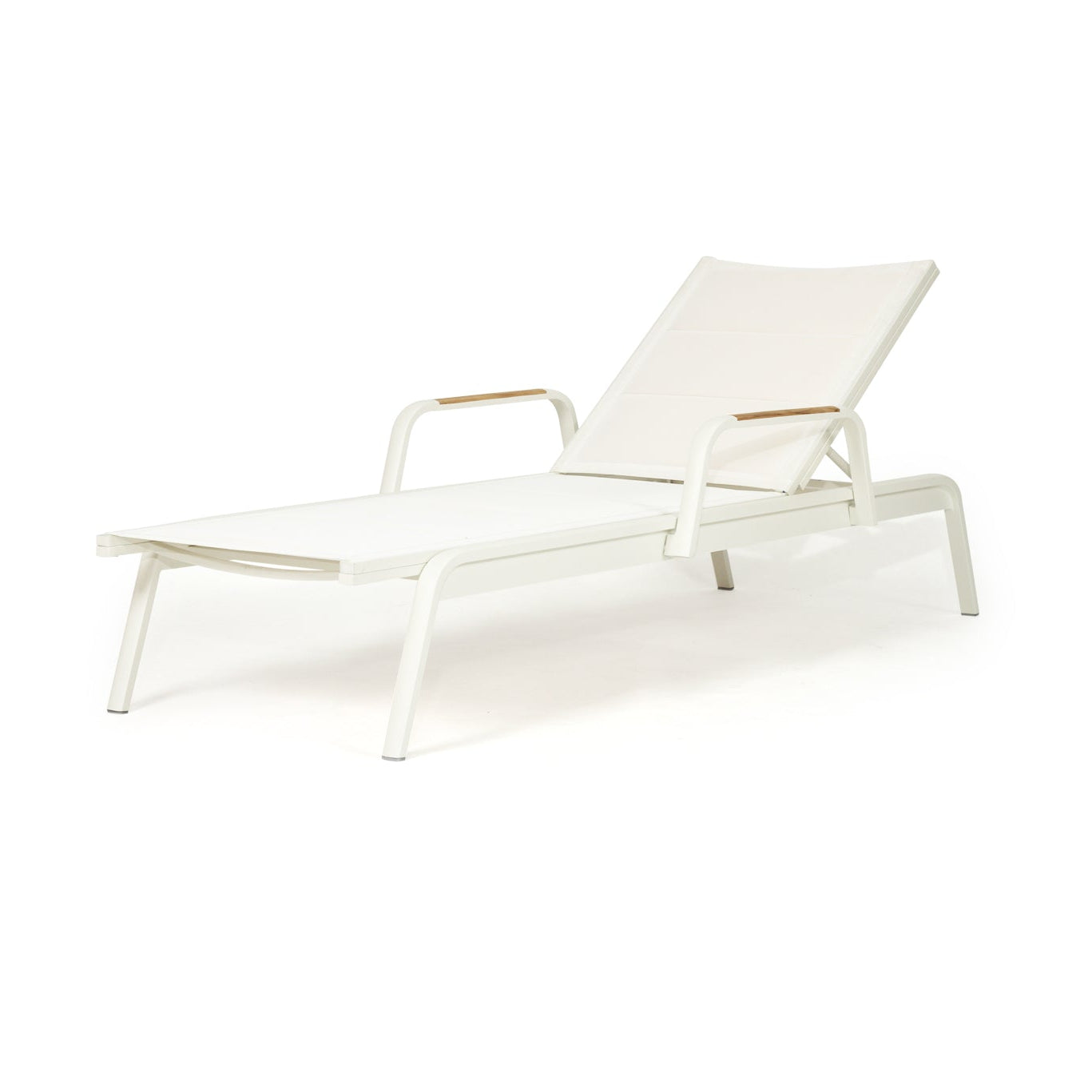 Noosa Outdoor Sun Lounger in mid reclining position