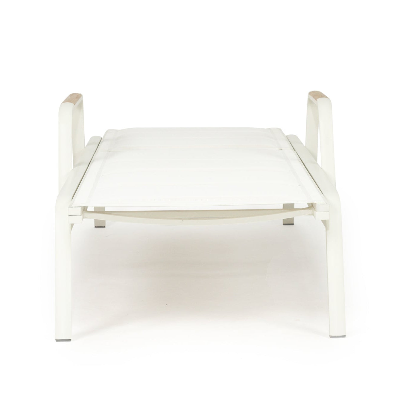 Noosa Outdoor Sun Lounger in fully reclined position - front view