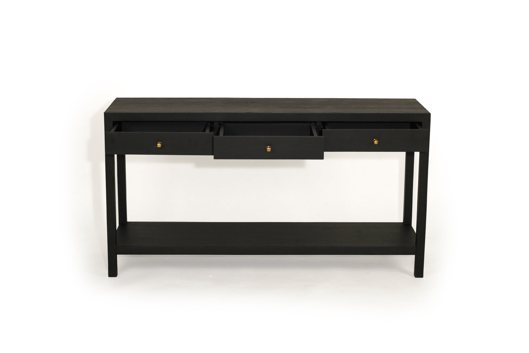 Normandy black timber console table, Magnolia Lane modern Living 5