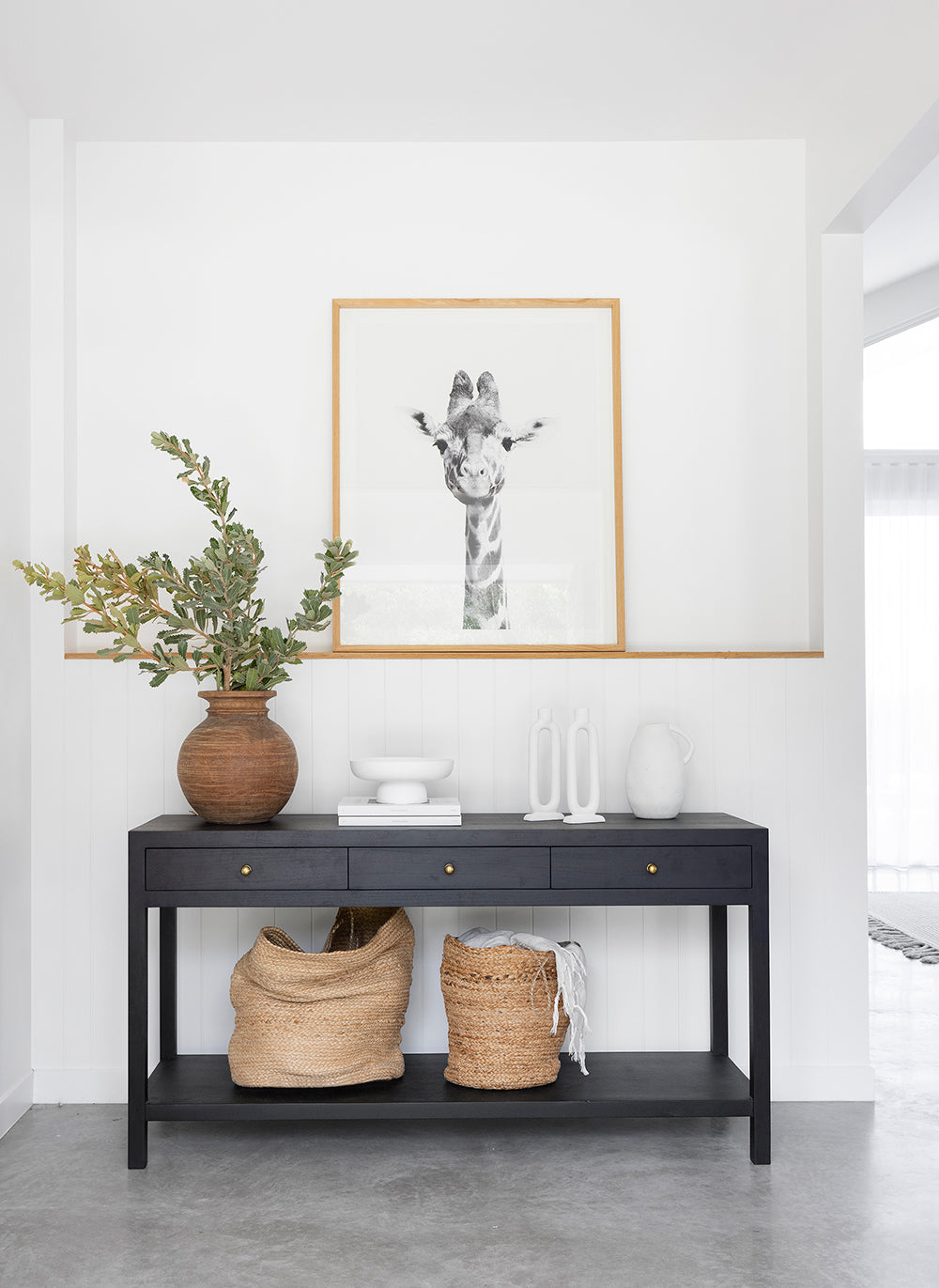 Normandy black timber console table, Magnolia Lane modern Living 3
