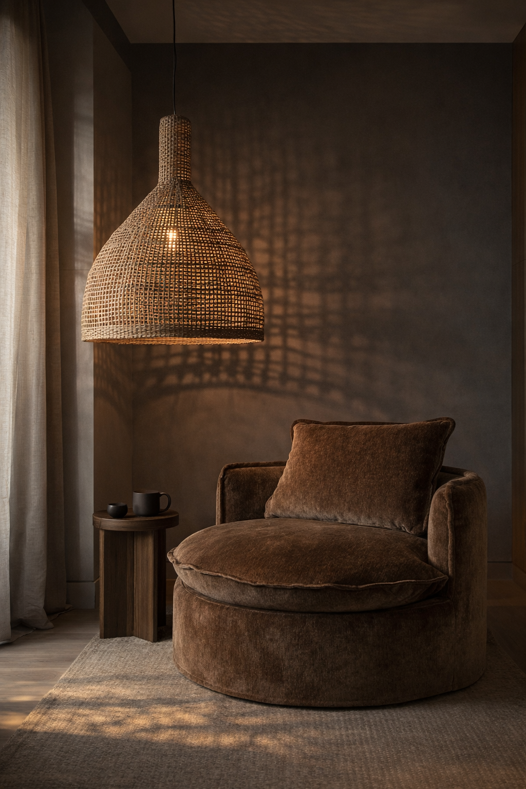 Sabora Swivel Chair by Uniqwa Collections styled in a contemporary Australian living room.