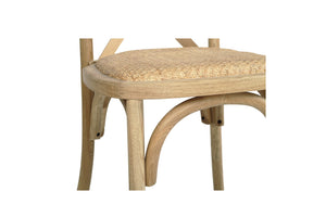 Settler Stackable Provincial Cross Chair | Natural Oak