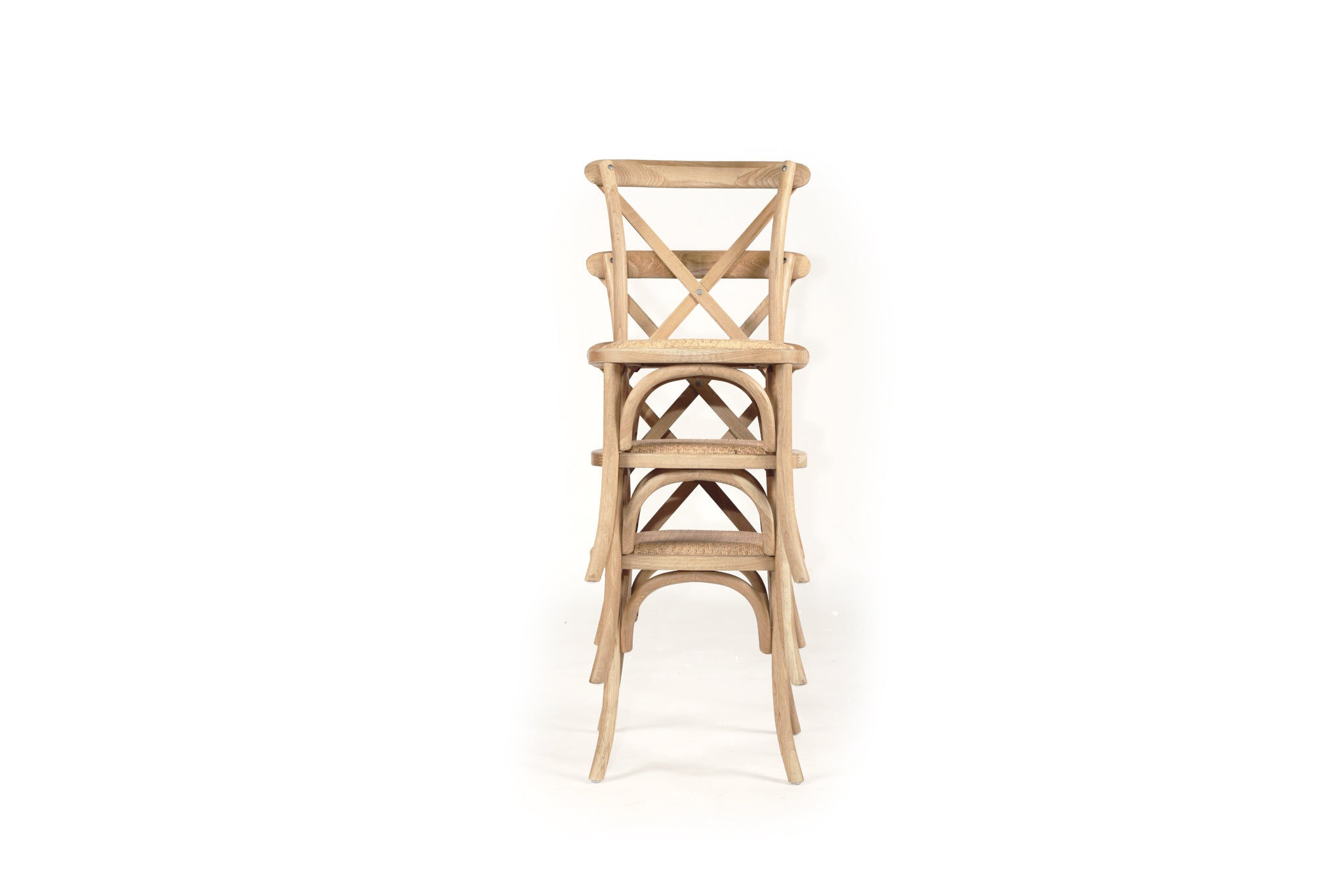 Settler Stackable Provincial Cross Back Chair | Natural Oak