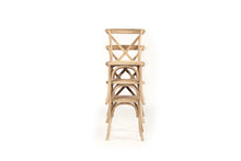 Load image into Gallery viewer, Settler Stackable Provincial Cross Chair | Natural Oak