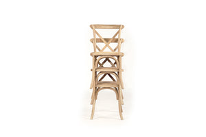 Settler Stackable Provincial Cross Chair | Natural Oak