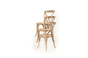 Settler Stackable Provincial Cross Chair | Natural Oak