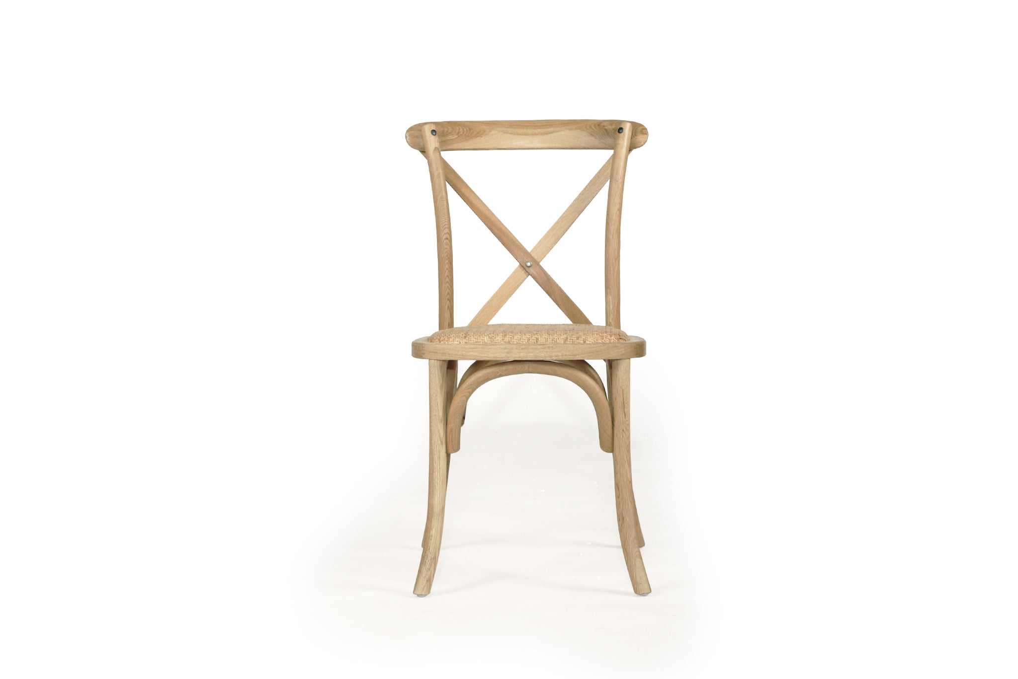 Settler Stackable Provincial Cross Back Chair | Natural Oak
