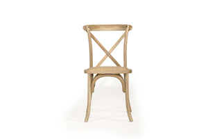 Settler Stackable Provincial Cross Chair | Natural Oak