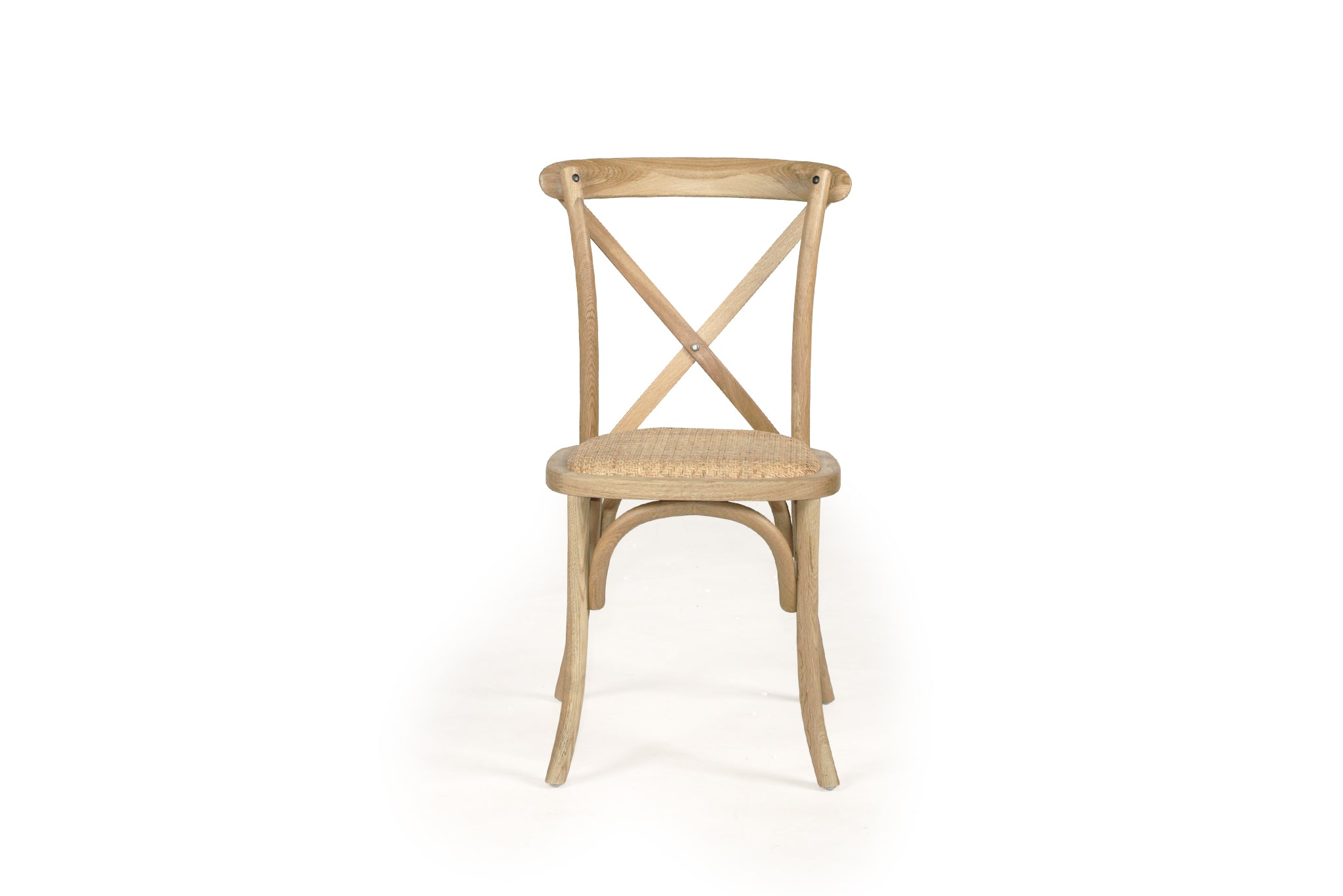 Settler Stackable Provincial Cross Back Chair | Natural Oak