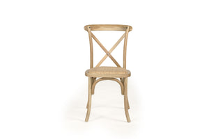 Settler Stackable Provincial Cross Chair | Natural Oak