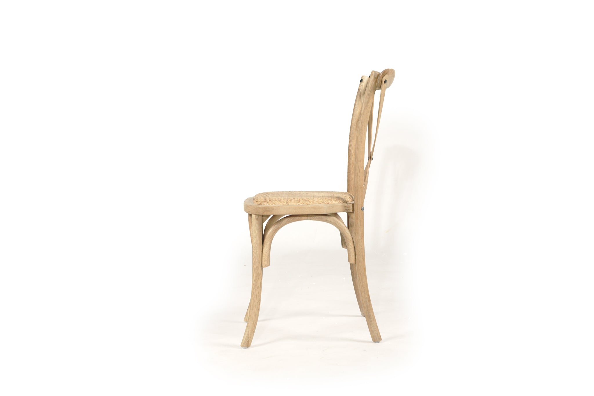 Settler Stackable Provincial Cross Back Chair | Natural Oak