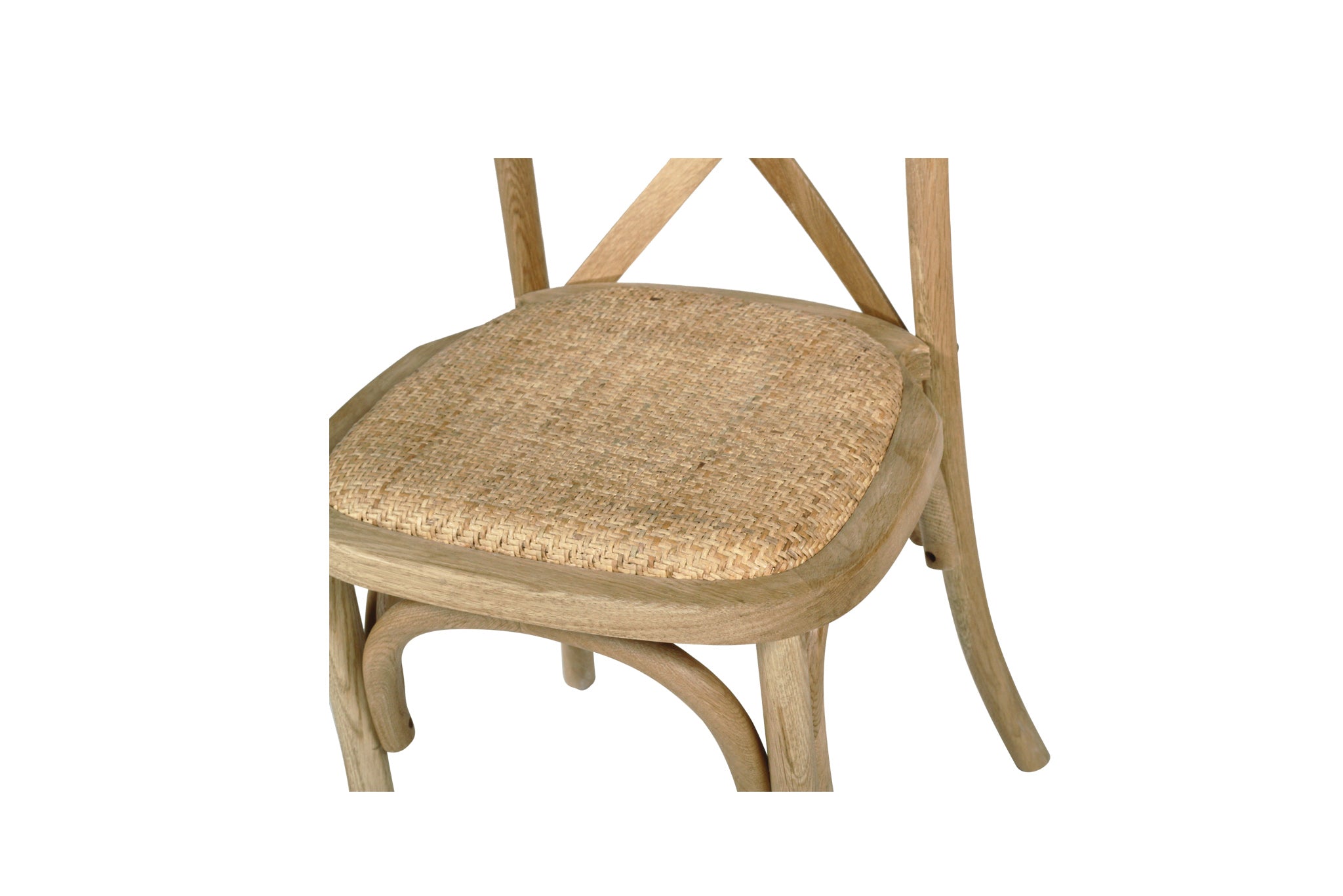 Settler Stackable Provincial Cross Back Chair | Natural Oak