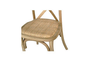 Settler Stackable Provincial Cross Chair | Natural Oak
