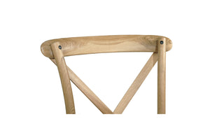 Settler Stackable Provincial Cross Chair | Natural Oak