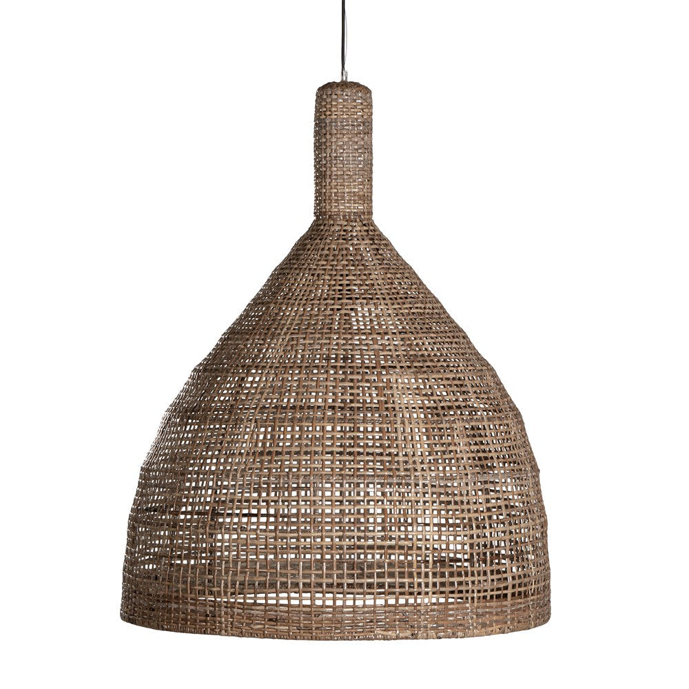 Soul Rattan Pendant by Uniqwa Collections featuring a handwoven natural rattan design and sculptural silhouette.