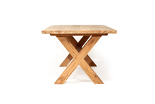Load image into Gallery viewer, Surfer Dining Table made from premium A-Grade American Oak with a natural raw finish, perfect for elegant Sunday meals with family. Side view