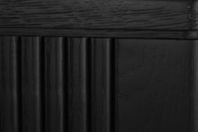 Load image into Gallery viewer, Grange Bedhead in black oak veneer, modern bedroom furniture with elegant and durable design.  Close up perspective.