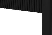 Load image into Gallery viewer, Grange Bedhead in black oak veneer, modern bedroom furniture with elegant and durable design.  Detail.