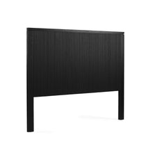 Load image into Gallery viewer, Grange Bedhead in black oak veneer, modern bedroom furniture with elegant and durable design.  Front perspective.