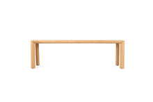 Load image into Gallery viewer, Great Dining Table made from solid American Oak with a raw Osmo PolyX finish, designed as a durable and elegant dining centerpiece. Side perspective