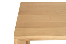 Load image into Gallery viewer, Great Dining Table made from solid American Oak with a raw Osmo PolyX finish, designed as a durable and elegant dining centerpiece. Top corner 2