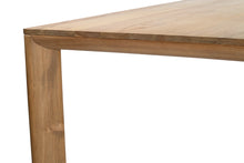 Load image into Gallery viewer, Great Teak Dining Table in A-grade teak with a natural brushed finish, offering exceptional durability and timeless elegance—also available in American Oak. Top view