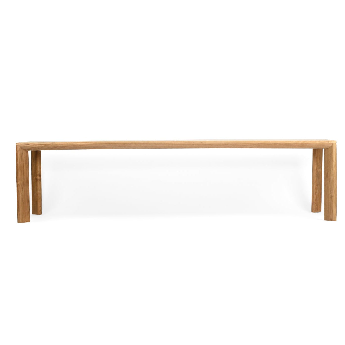 The Great 3m solid teak dining table with natural brushed finish in modern Australian dining room-front view