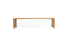 Load image into Gallery viewer, Great Teak Dining Table in A-grade teak with a natural brushed finish, offering exceptional durability and timeless elegance—also available in American Oak. Side view