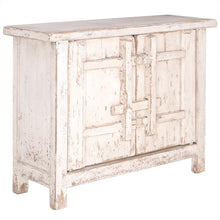 Load image into Gallery viewer, Reclaimed elm 2D Bulu Cabinet in white by Uniqwa, Magnolia Lane 2