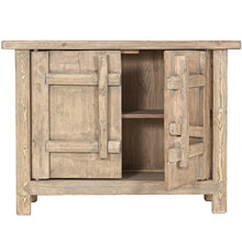 Load image into Gallery viewer, From the Bulu Collection the 2D storage cabinet is crafted from reclaimed vintage elm and pine with natural weathered details.