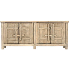 Load image into Gallery viewer, Bulu Buffet handcrafted from reclaimed timber with weathered finish and carved details, timeless coastal sideboard with organic texture and sculptural simplicity.