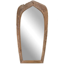Load image into Gallery viewer, Karoo Mirror by Uniqwa Collections, handcrafted from rare antique Indonesian teak ploughs, showcasing unique shapes and rich cultural heritage.