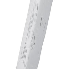 Load image into Gallery viewer, Handmade reclaimed elm wood barstool in a painted white finish, featuring natural variations for a unique coastal or villa style. By Uniwqa Collections, sold by Magnolia Lane Australia wide delivery. Leg detail 1.