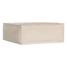 Load image into Gallery viewer, Uniqwa Hendrix ottoman in sand, with feather cushioning and removable slipcover, timber frame modern coastal sofa with scatter cushions, available in multiple colours.
