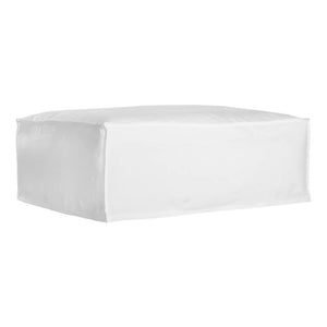 Uniqwa Hendrix ottoman, with feather cushioning and removable slipcover, timber frame modern coastal sofa with scatter cushions, available in multiple colours.